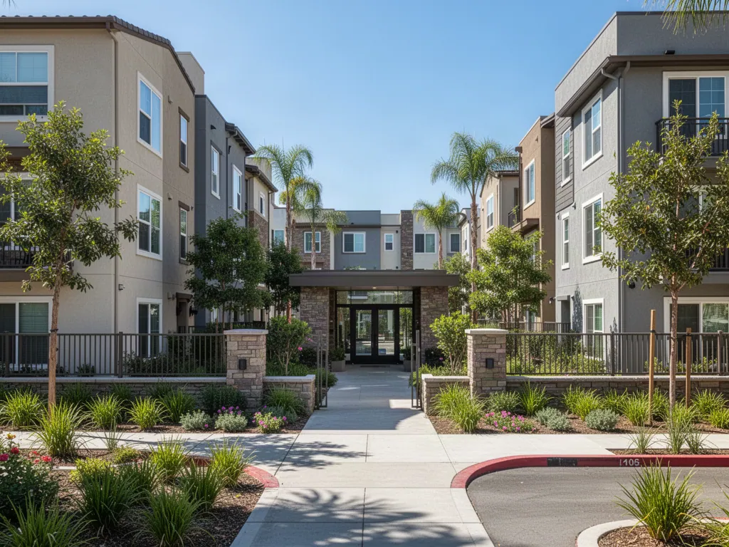 Modern multifamily affordable housing community